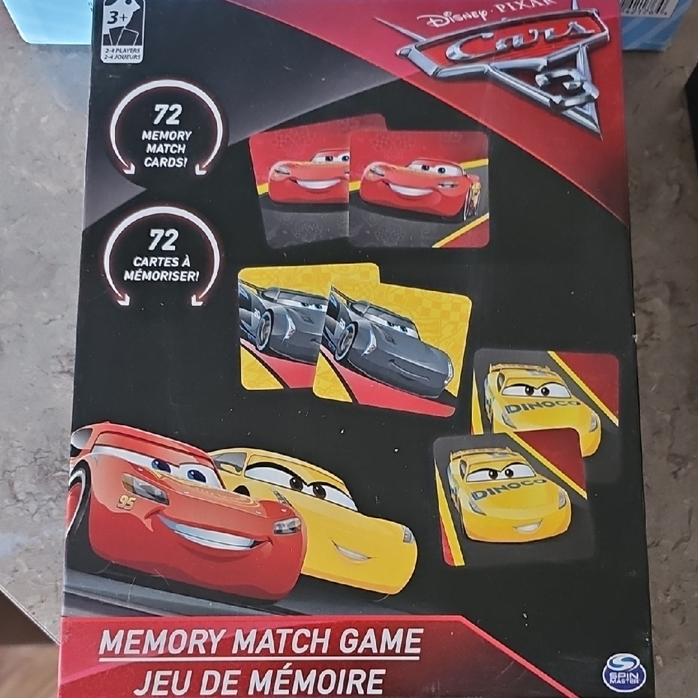 Disney Pixar Cars Memory Match Game
